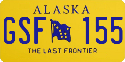 AK license plate GSF155