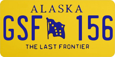AK license plate GSF156