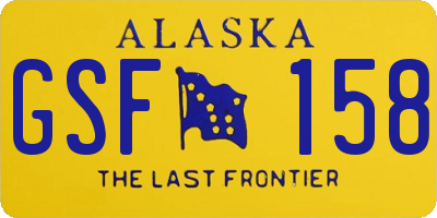 AK license plate GSF158