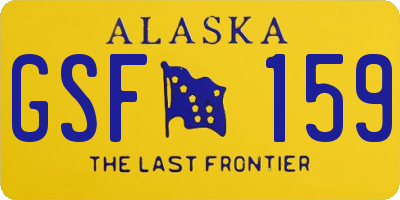 AK license plate GSF159