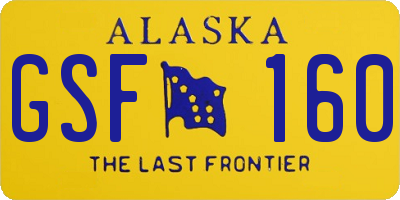 AK license plate GSF160