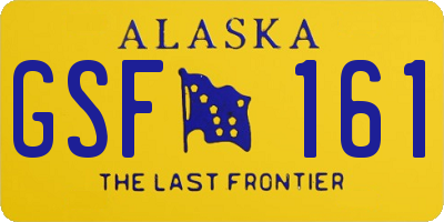 AK license plate GSF161