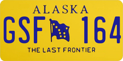 AK license plate GSF164