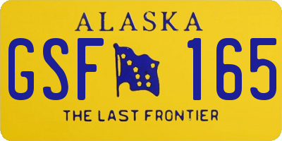 AK license plate GSF165