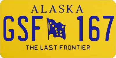 AK license plate GSF167
