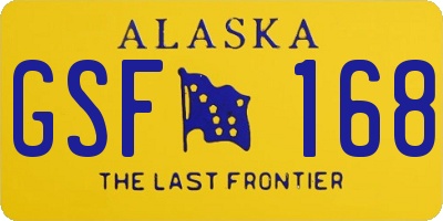 AK license plate GSF168