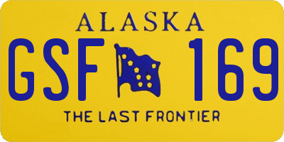 AK license plate GSF169