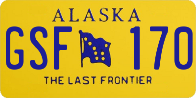 AK license plate GSF170
