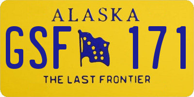 AK license plate GSF171