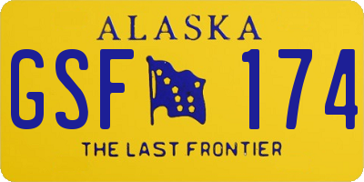 AK license plate GSF174