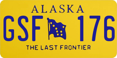 AK license plate GSF176