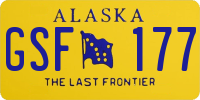 AK license plate GSF177