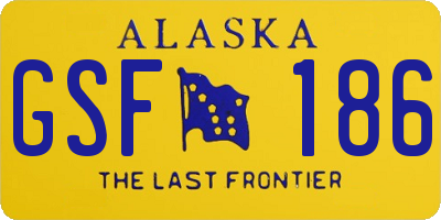 AK license plate GSF186