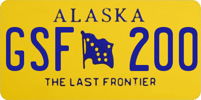 AK license plate GSF200