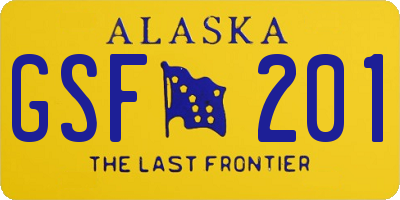 AK license plate GSF201