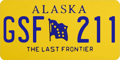 AK license plate GSF211