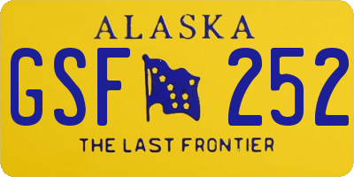 AK license plate GSF252