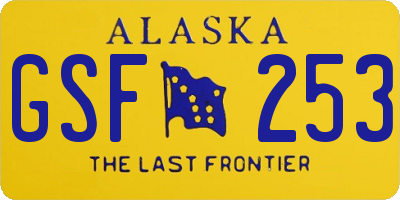 AK license plate GSF253
