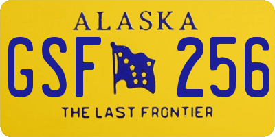 AK license plate GSF256