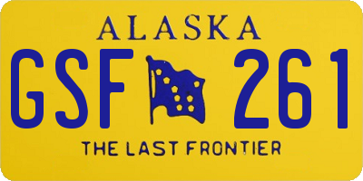 AK license plate GSF261