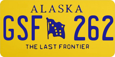 AK license plate GSF262