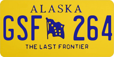 AK license plate GSF264