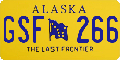 AK license plate GSF266