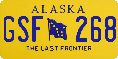 AK license plate GSF268