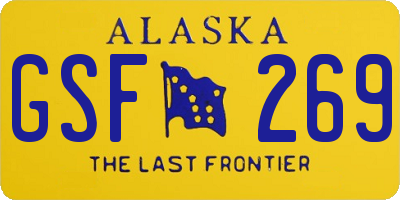AK license plate GSF269