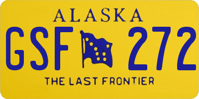 AK license plate GSF272