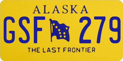 AK license plate GSF279