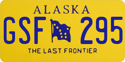 AK license plate GSF295