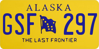 AK license plate GSF297