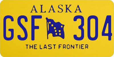 AK license plate GSF304