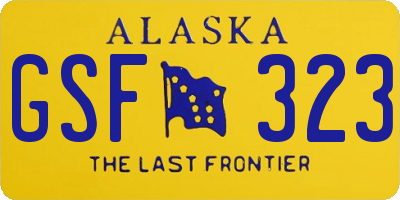 AK license plate GSF323