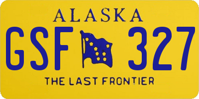 AK license plate GSF327