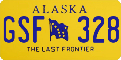AK license plate GSF328