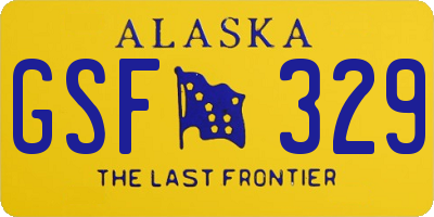 AK license plate GSF329