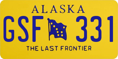 AK license plate GSF331