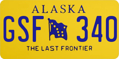 AK license plate GSF340