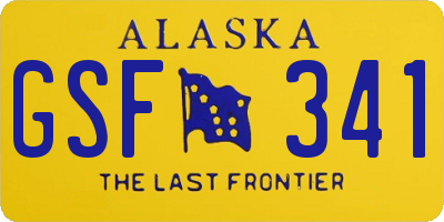 AK license plate GSF341