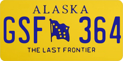 AK license plate GSF364