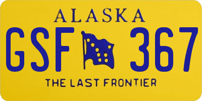 AK license plate GSF367