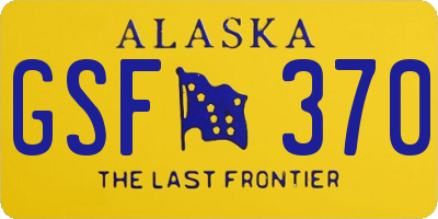 AK license plate GSF370