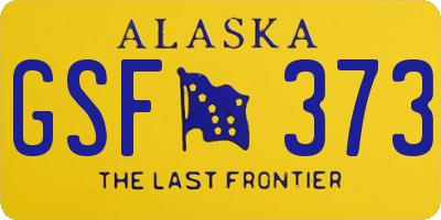 AK license plate GSF373