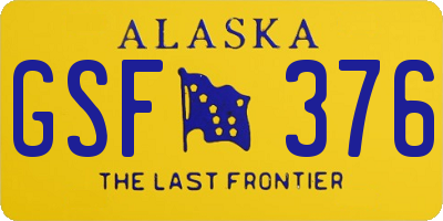 AK license plate GSF376