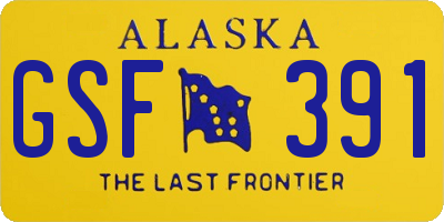 AK license plate GSF391