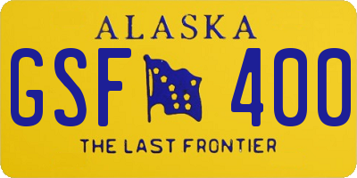 AK license plate GSF400