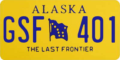 AK license plate GSF401