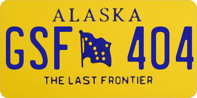 AK license plate GSF404